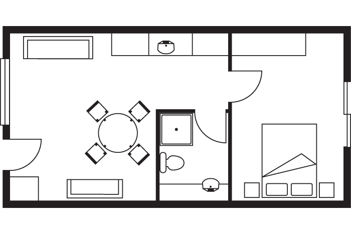 resort deluxe suite room layout
